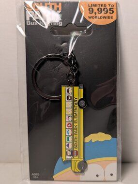 South Park Elementary School Bus Keychain Official Limited Edition Metal Keyring